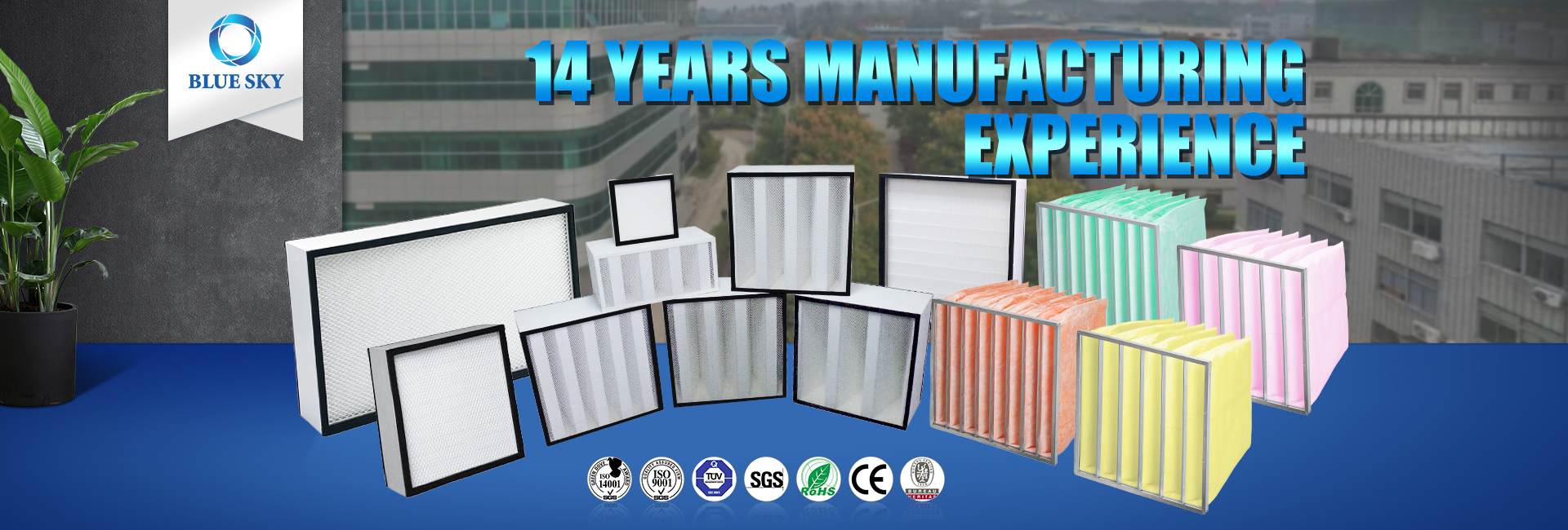 Aluminum Frame Air Conditioning Purification Medium Efficiency F7 F8 F9