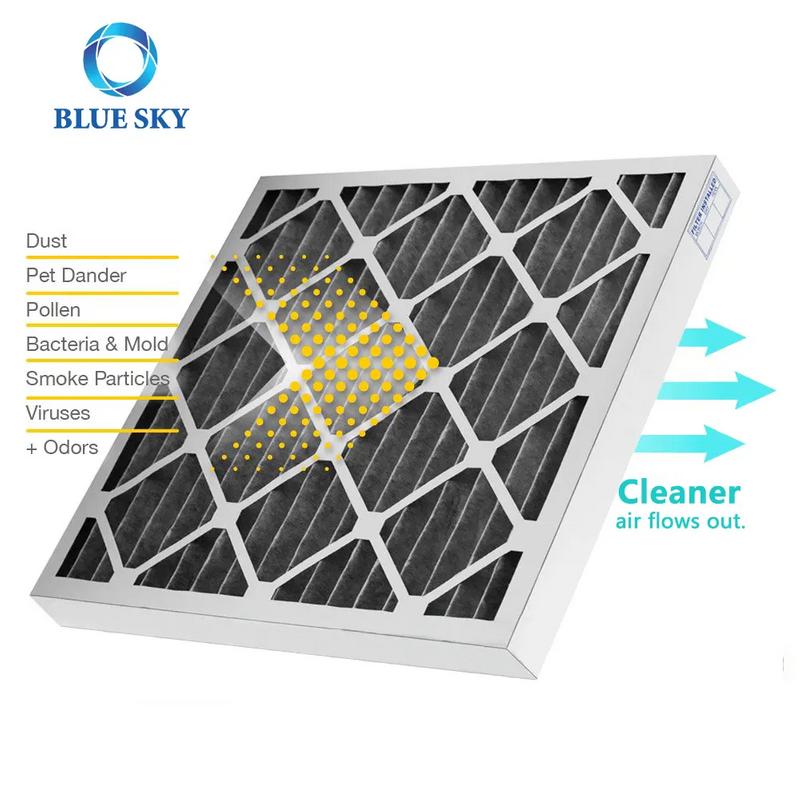 Customized MERV 8 Pleated AC Furnace Air Filter with Activated Carbon